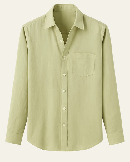 Camicia Uomo in Lino Oversize Misto Leggera Estiva