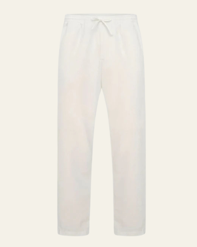 Pantaloni Uomo in Cotone Lino con Coulisse Rilassati Comodi