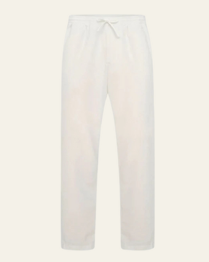 Pantaloni Uomo in Cotone Lino con Coulisse Rilassati Comodi