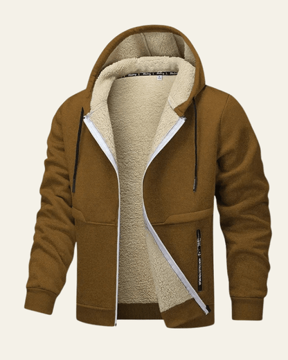 Giacca Uomo con Cappuccio Foderata in Pile