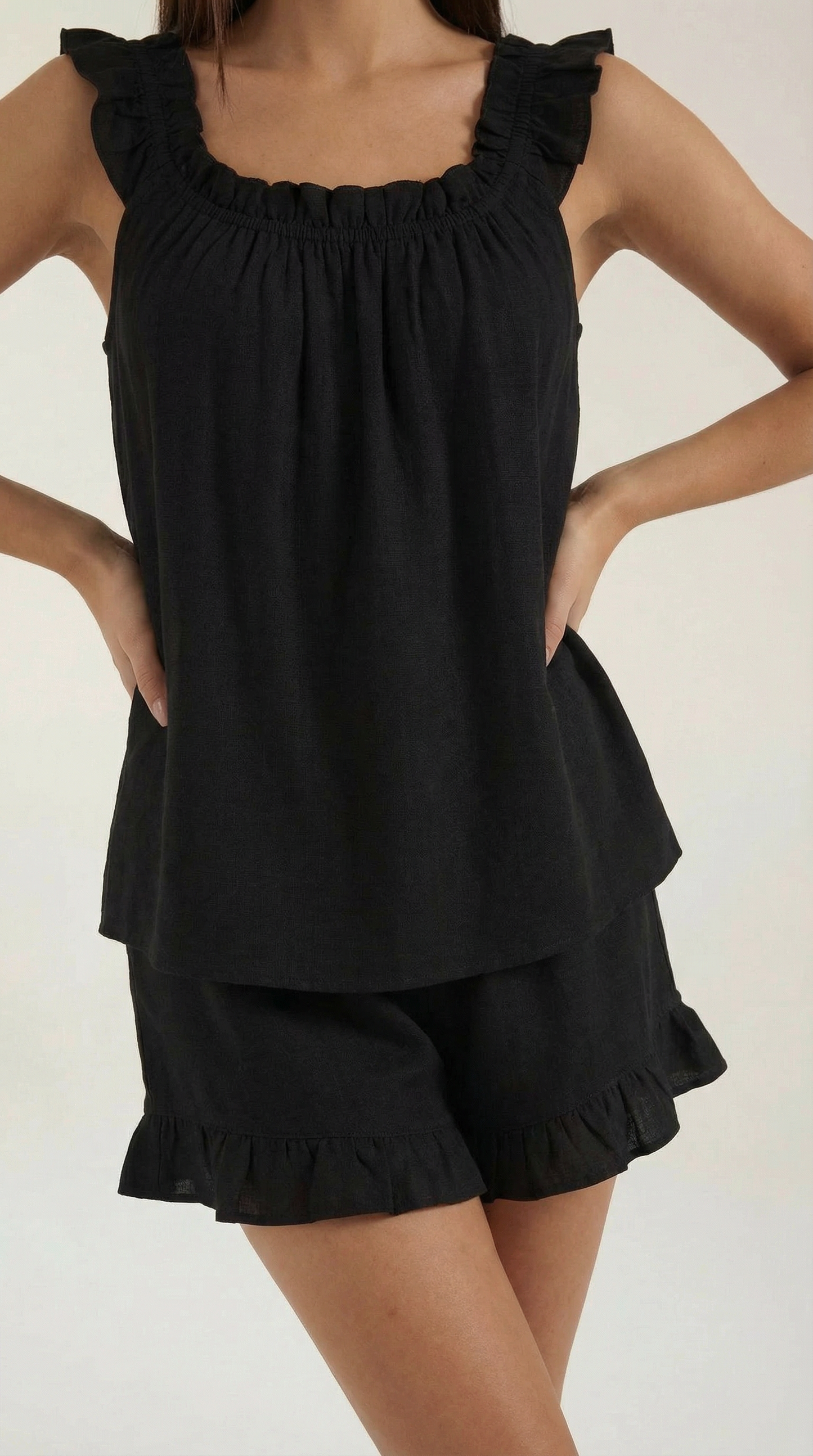 Completo Donna in Cotone con Volant