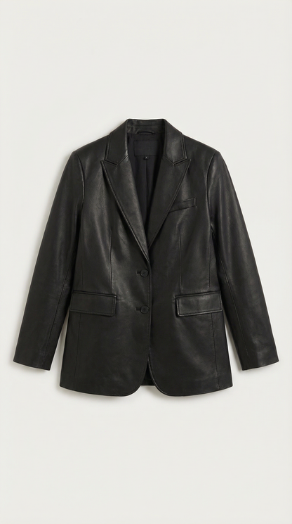 Blazer Donna Oversize in Ecopelle Lucida