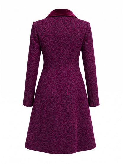 Lavinia | Cappotto Lungo Donna Testurizzato Prugna