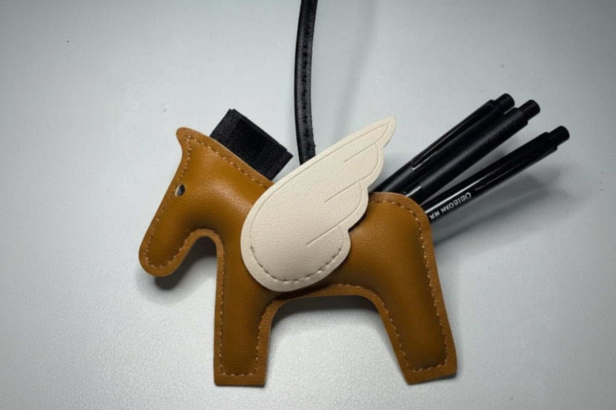 Charm Cavallo Alato in Pelle