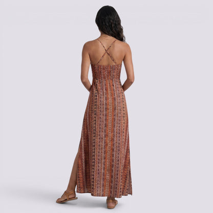 Abito Lungo Donna Boho con Schiena Aperta
