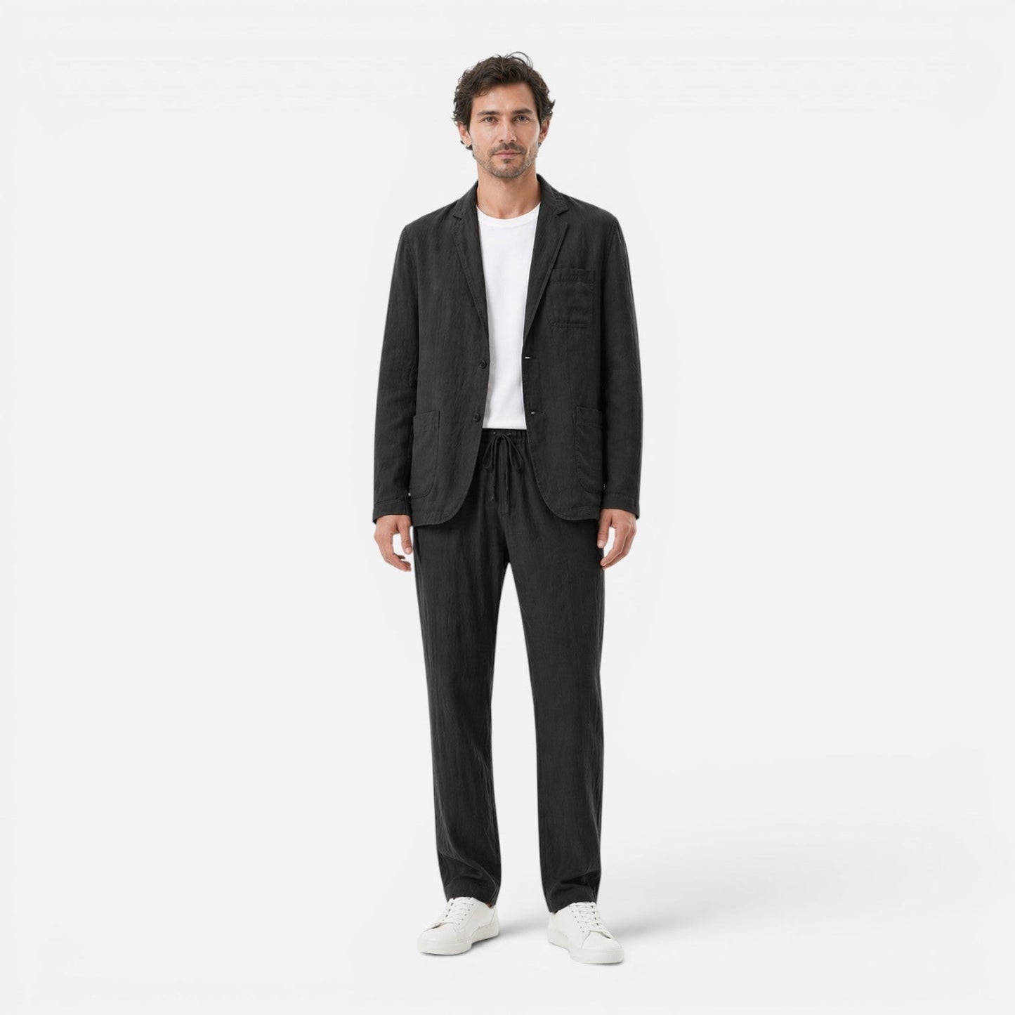 Completo Lino Uomo Giacca e Pantaloni Estivo Elegante