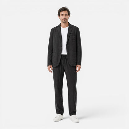 Completo Lino Uomo Giacca e Pantaloni Estivo Elegante