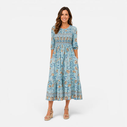 Abito Midi Donna Floreale Leggero