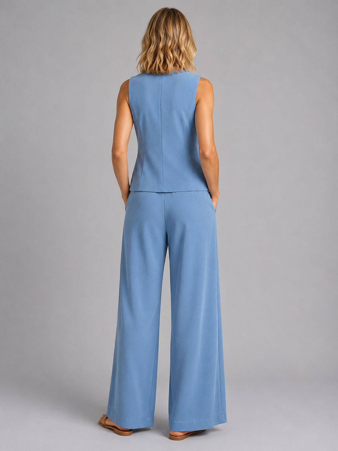 Completo Donna Gilet e Pantaloni Palazzo