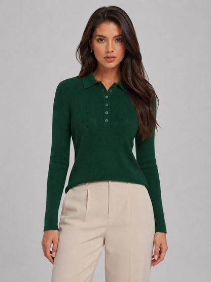 Polo Donna in Maglia a Coste