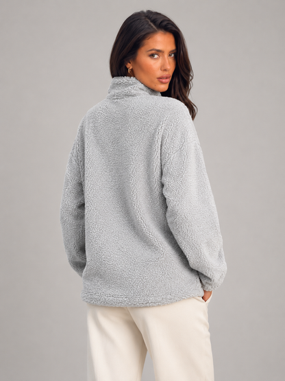 Maglione Donna a Collo Alto in Maglia Spazzolata