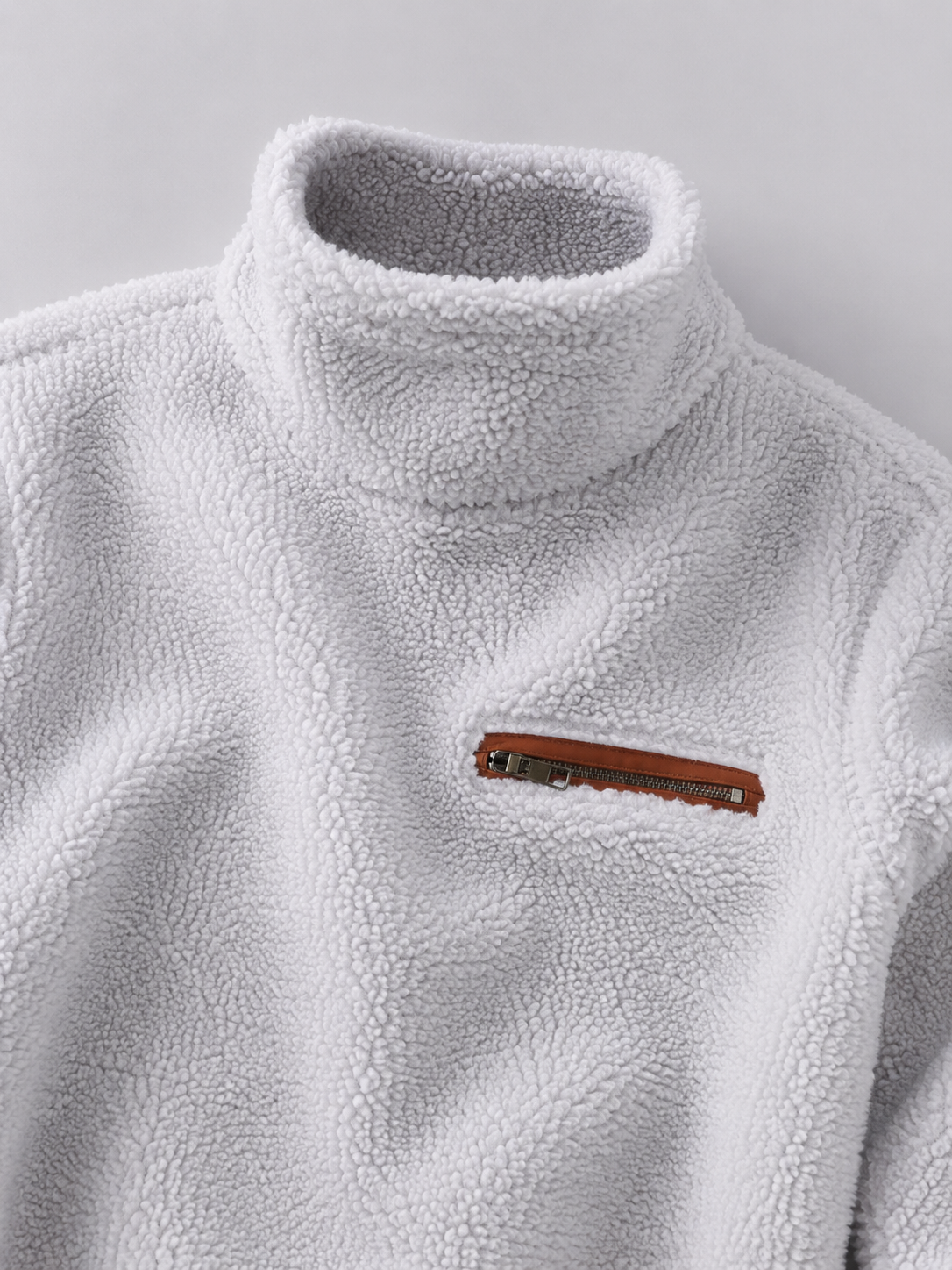 Maglione Donna a Collo Alto in Maglia Spazzolata