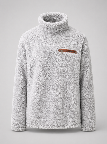 Maglione Donna a Collo Alto in Maglia Spazzolata