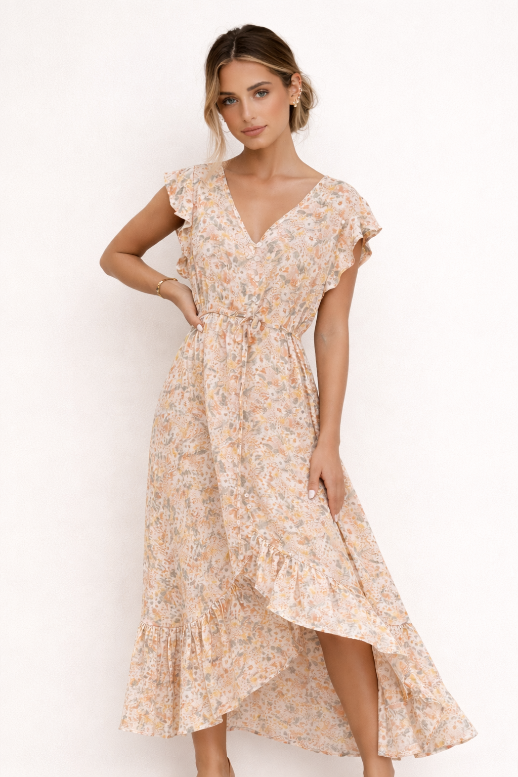 Abito Donna Floreale Midi-Lungo