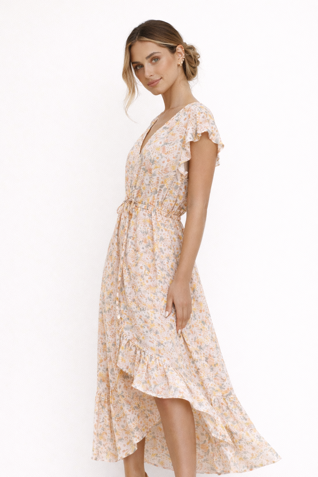 Abito Donna Floreale Midi-Lungo