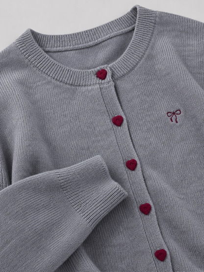 Cardigan Donna con Bottoni a Cuore