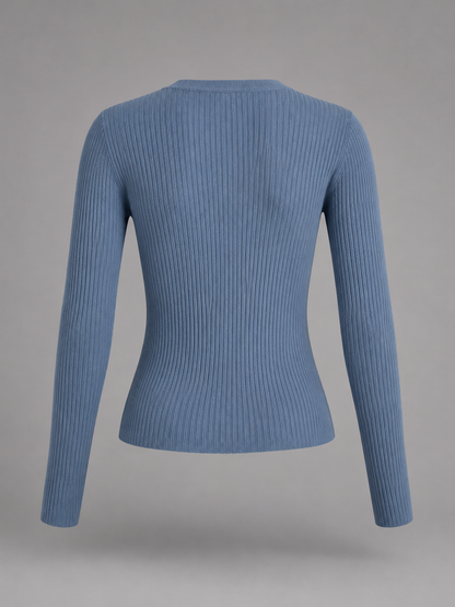 Maglia Henley Donna a Coste