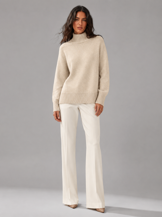 Maglione Oversize Donna a Collo Alto