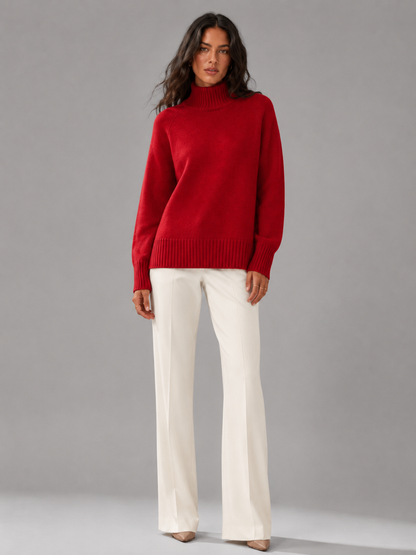 Maglione Oversize Donna a Collo Alto