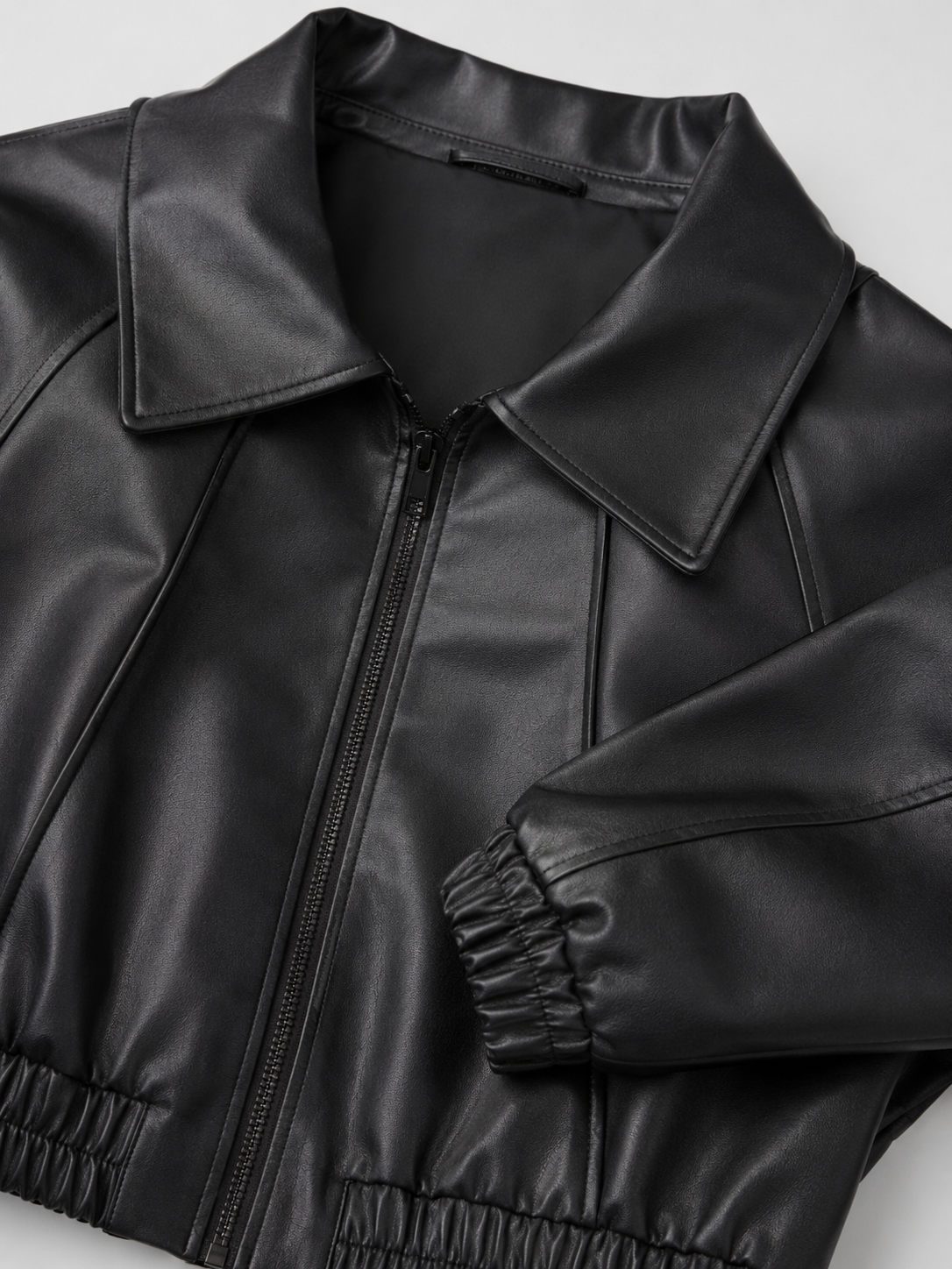 Giacca Biker Donna Corta Effetto Pelle