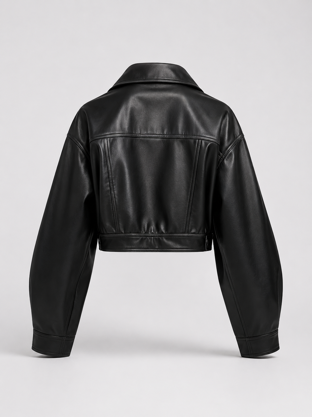Giacca Biker Donna Corta Effetto Pelle