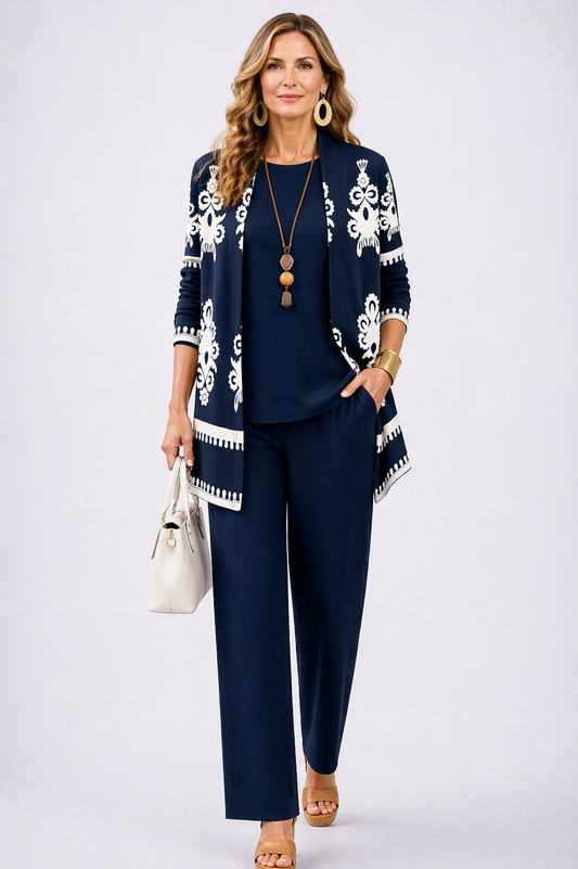 Carolina | Completo Donna 3 Pezzi Blu Navy