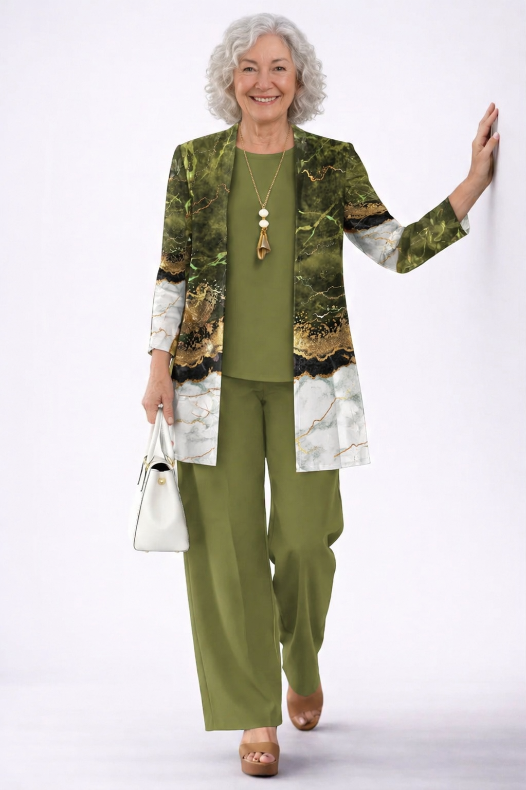 Debora | Completo Donna 3 Pezzi Verde Oliva