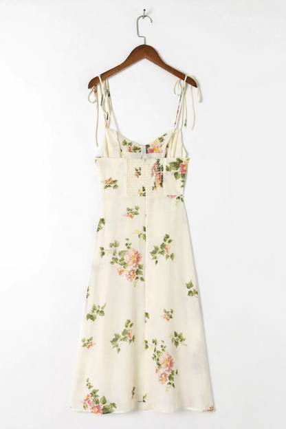 Abito Midi Donna Floreale con Cintura