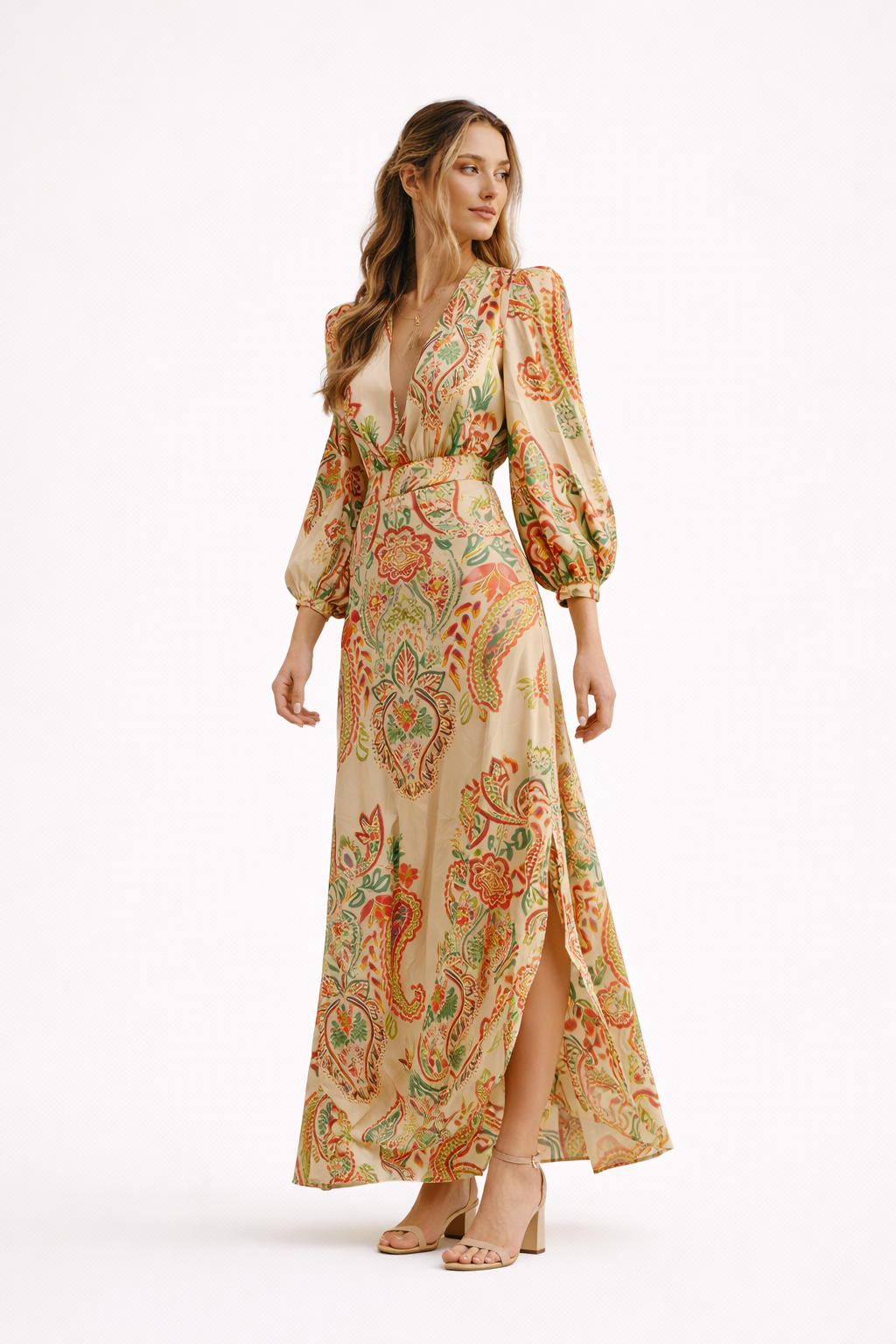 Abito Lungo Donna Motivo Paisley