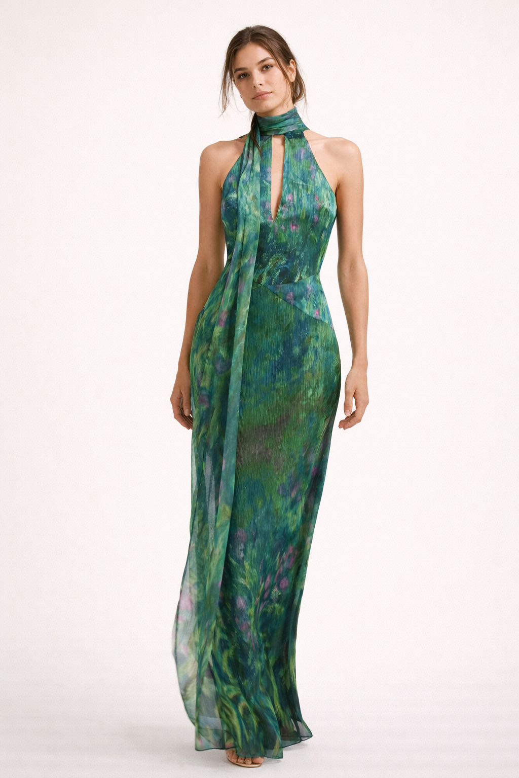 Abito Lungo Donna con Scollo Halter
