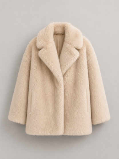 Cappotto Oversize Donna in Pelliccia Sintetica