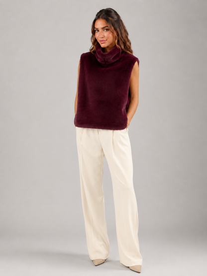 Gilet Donna Reversibile in Pelliccia Sintetica