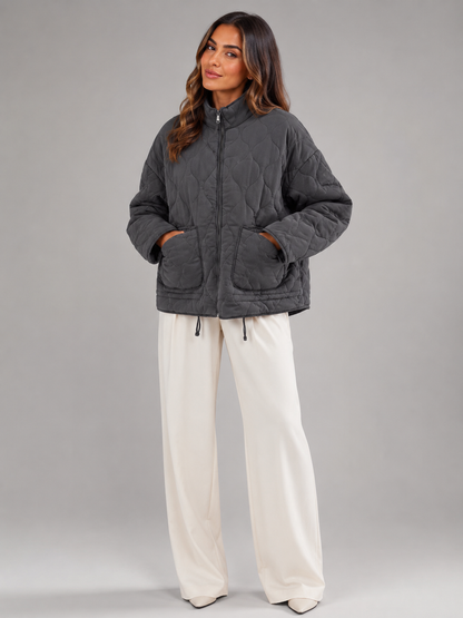 Giacca Utility Donna Trapuntata a Rombi