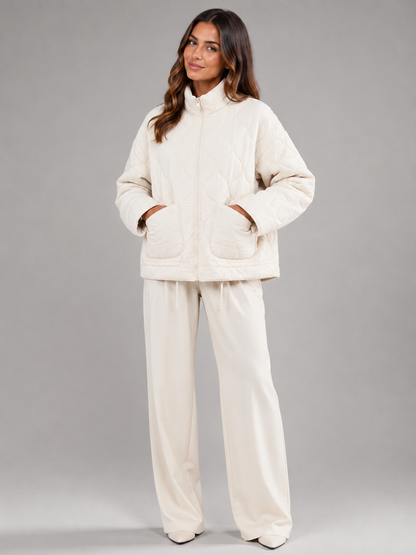 Giacca Utility Donna Trapuntata a Rombi