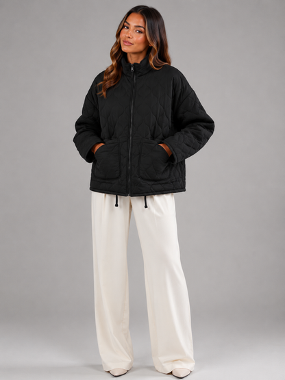 Giacca Utility Donna Trapuntata a Rombi