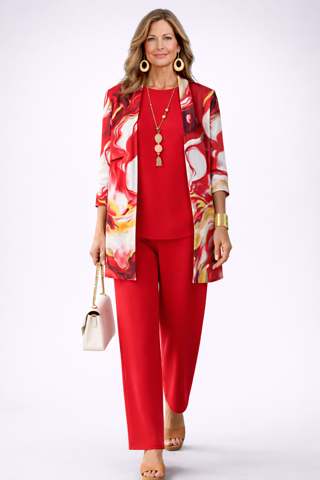 Giorgia | Completo Donna 3 Pezzi Rosso