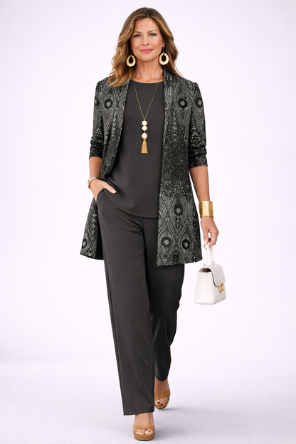 Elettra | Completo Donna 3 Pezzi Nero