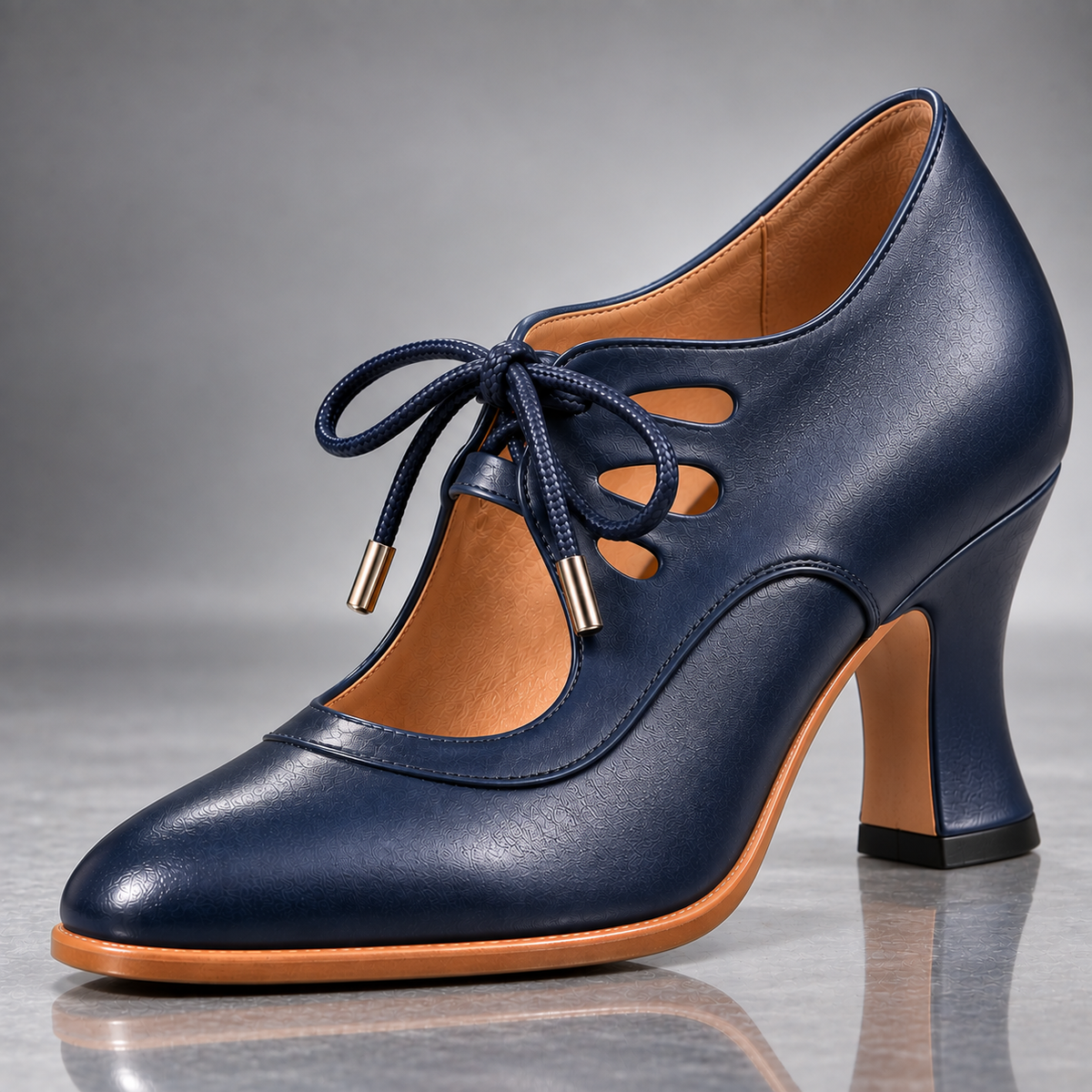 Audrey | Scarpe Donna con Tacco e Lacci in Pelle Autentica