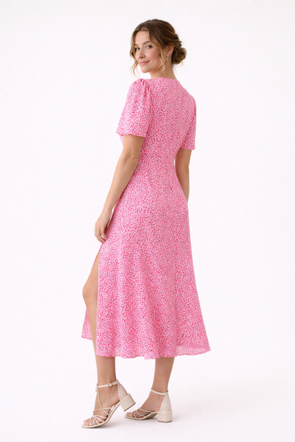 Abito Midi Donna con Spacco Frontale
