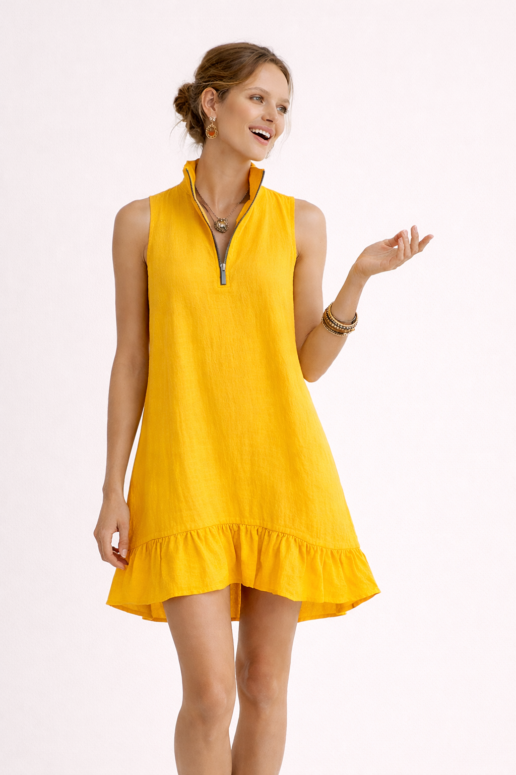 Abito Donna Smanicato con Chiusura Frontale