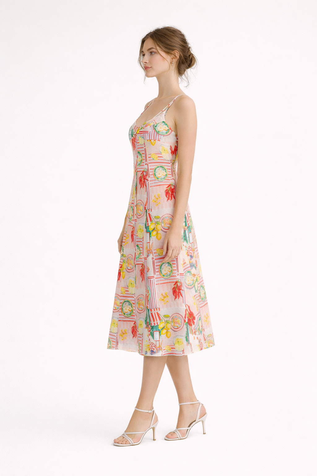 Abito Midi Donna Stampa Artistica