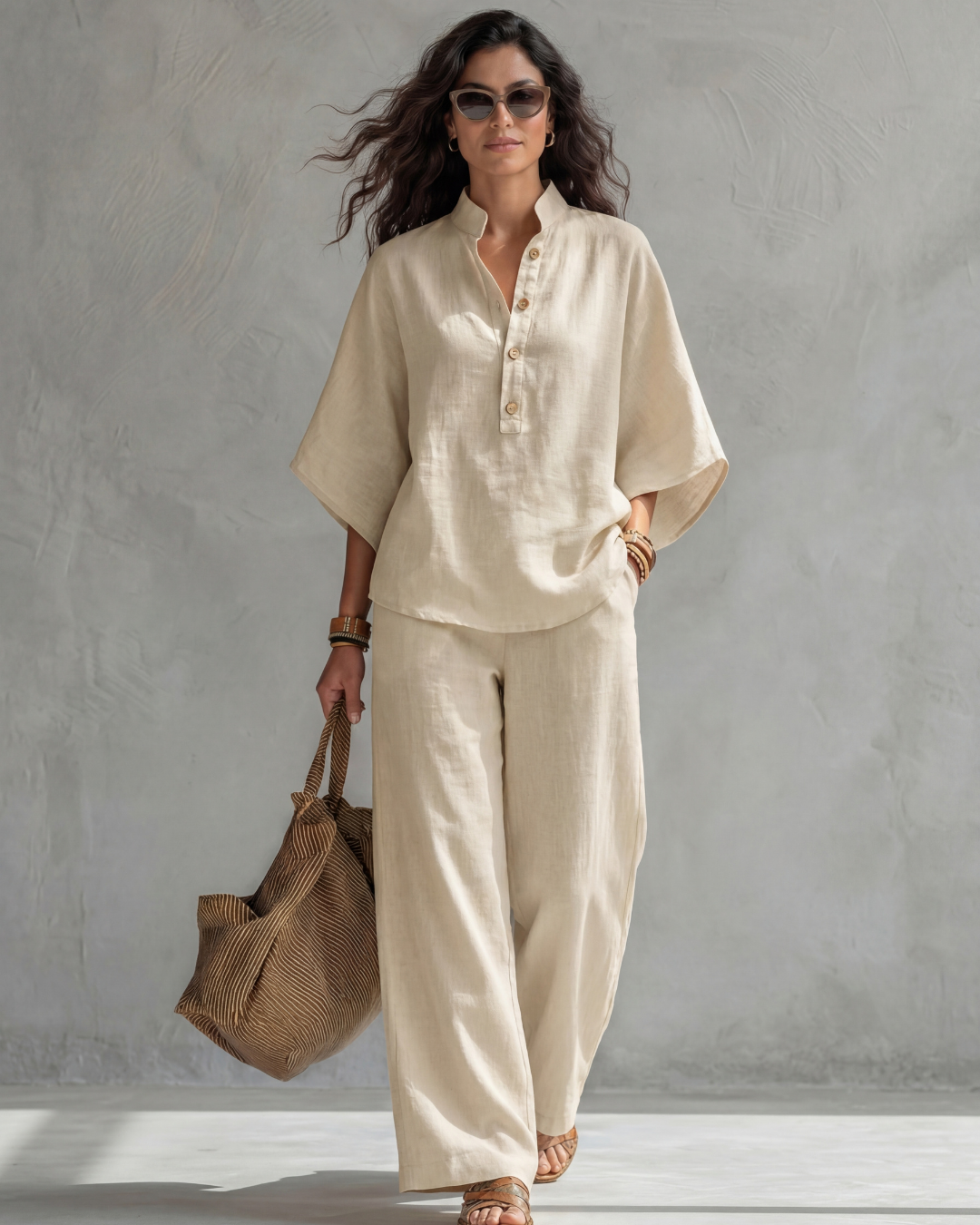 Flavia | Completo Donna con Camicia a Bottoni