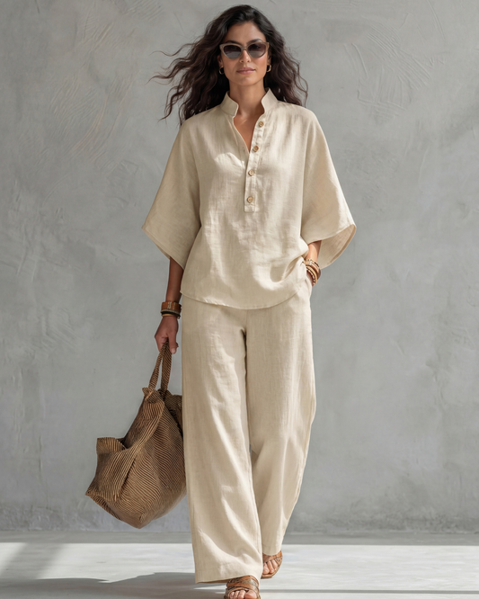 Flavia | Completo Donna con Camicia a Bottoni