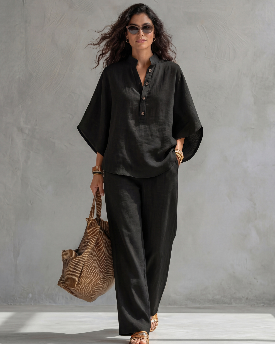 Flavia | Completo Donna con Camicia a Bottoni