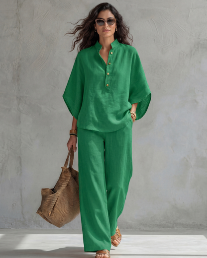 Flavia | Completo Donna con Camicia a Bottoni