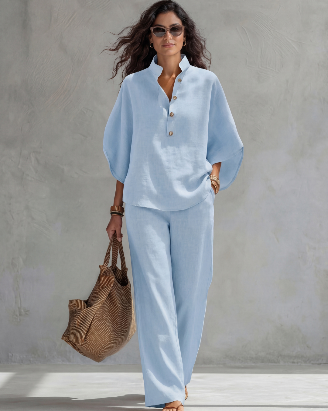 Flavia | Completo Donna con Camicia a Bottoni
