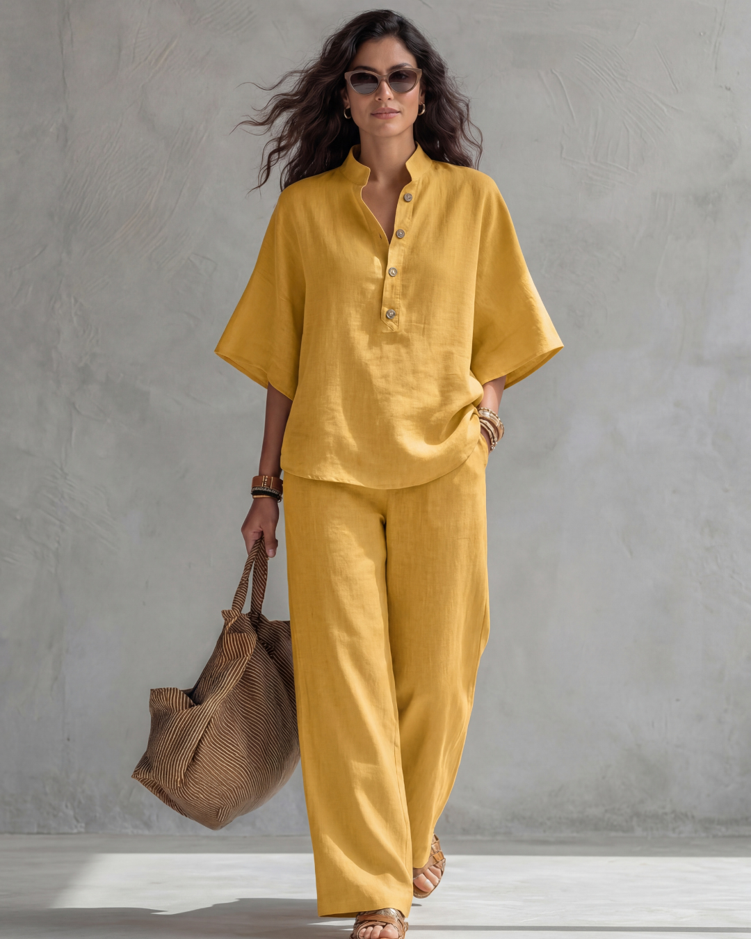 Flavia | Completo Donna con Camicia a Bottoni