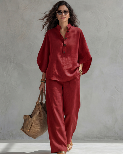 Flavia | Completo Donna con Camicia a Bottoni