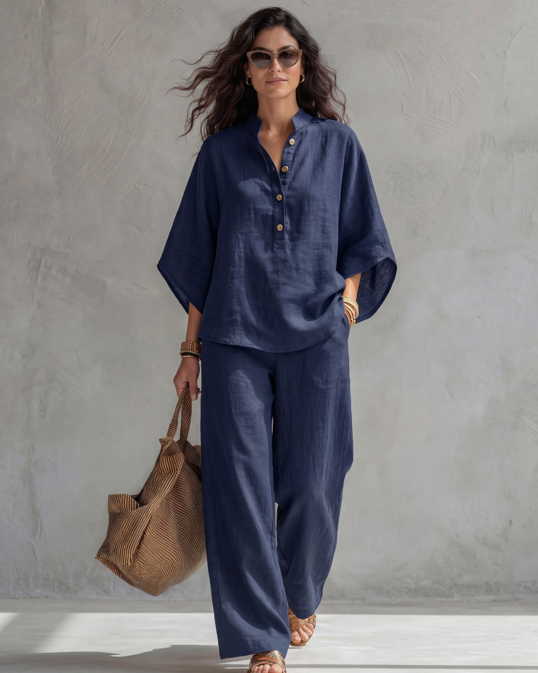 Flavia | Completo Donna con Camicia a Bottoni