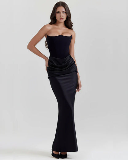 Abito Lungo Donna Corsetto Senza Spalline
